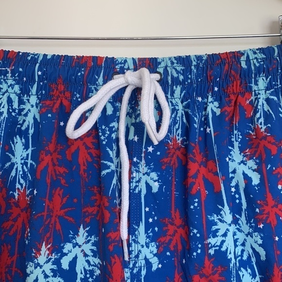 Southern Proper Men’s Swim Trunks Blue/Red XL - Picture 2 of 7